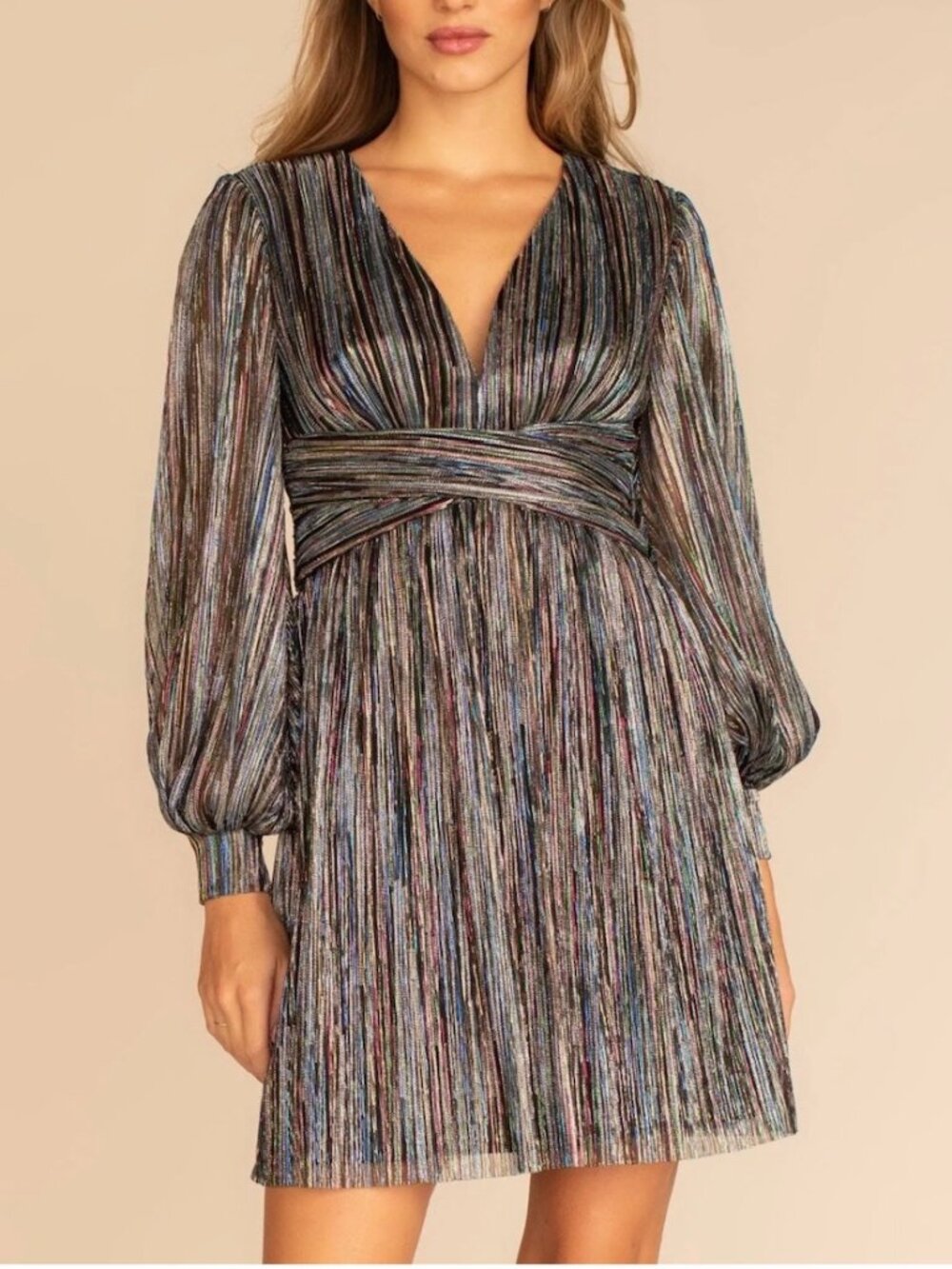 Trina Turk Metallic Cherry Blossom Dress Size 4 NWT